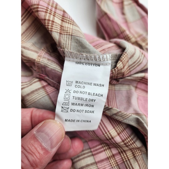 MENS PASHARTUK BUTTON UP PLAID SHIRT WESTERN WEAR MEDIUM M - Picture 6 of 12